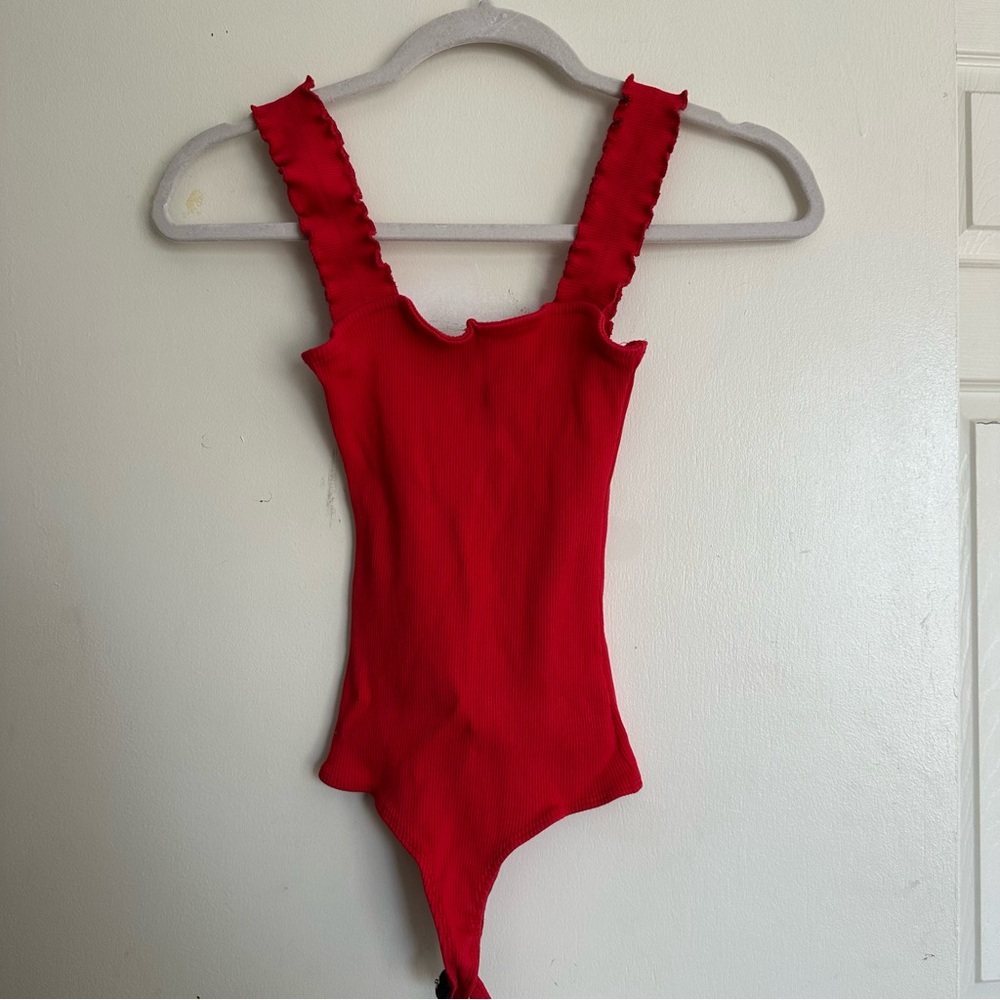 Stylish Red women’s  One Piece bodysuit